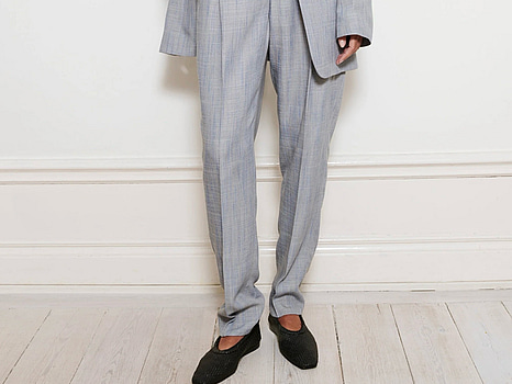 Byxor Teurn, Tonne, gråa med inslag av blått, stl. 34