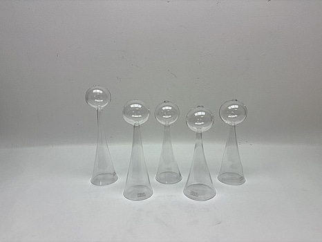 5 st. Glasskulpturer John Selbing, handblåst, olika storlekar