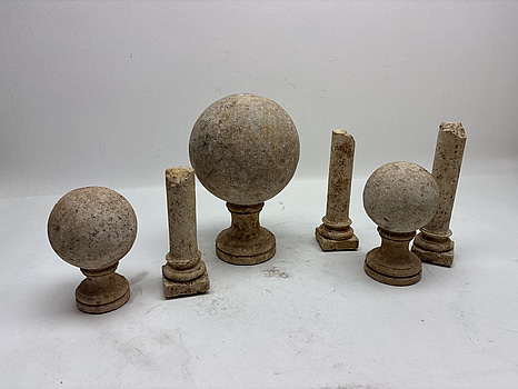 Sandstenssfärer för dekoration