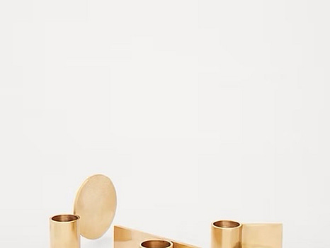 Fundament Ljusstake Frama, Untreated Brass