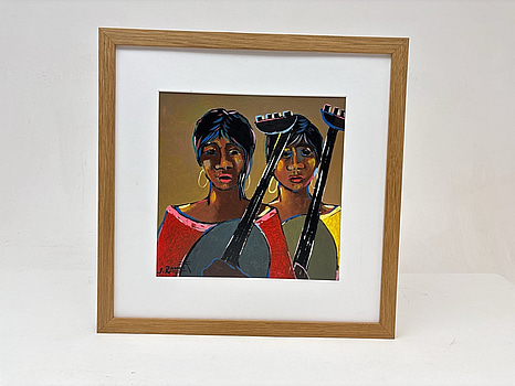 Tavla i ram signerad: ”Joaquin Ramos Alargn” (2021)