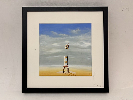 Tavla utan ram signerad: "Nagualero"