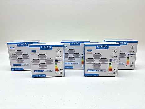 5 st. 4-pack LED-lampor Lumilo, Totum W 2700k, Quick Link