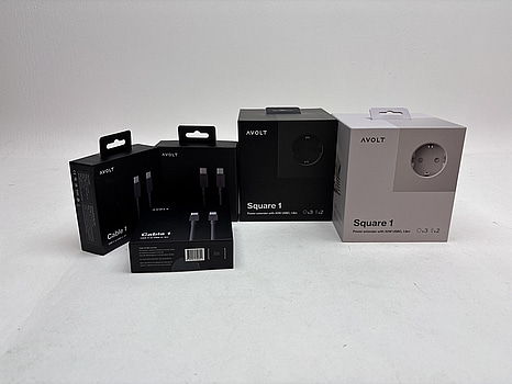 Grenuttag Square 1 Avolt , samt 3 st. USB-C kablar Avolt