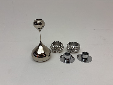 5 st. Ljusstakar Klong och Skultuna.