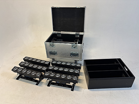 6 st. Stage Beam Leader Light inkl. Case Amptown.