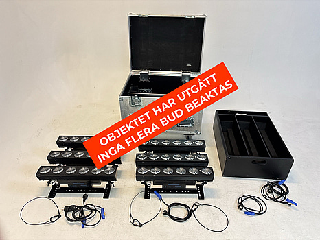 6 st. Stage Beam Leader Light inkl. Case Amptown.