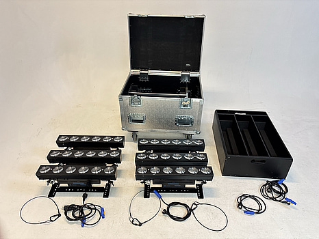 6 st. Stage Beam Leader Light inkl. Case Amptown.