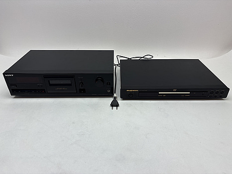 Kassettspelare Sony TC-K215 och DVD-spelare Marantz DV4001