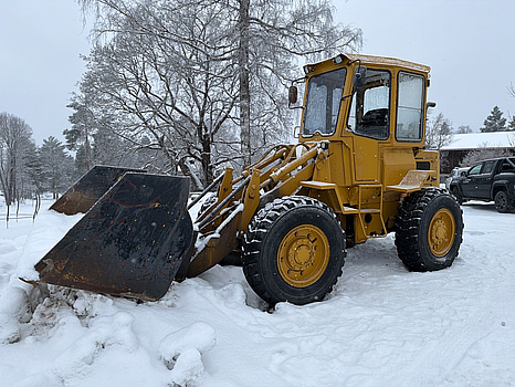 Hjullastare Caterpillar 910 | Skopa | Plog | Gafflar | Reparationsobjekt