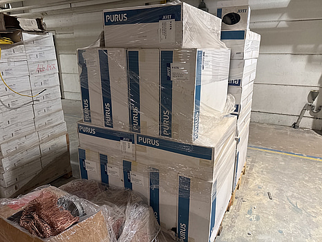 108 st golvbrunnar Purus Joti 75 mm | Sidoavlopp | 1 pall