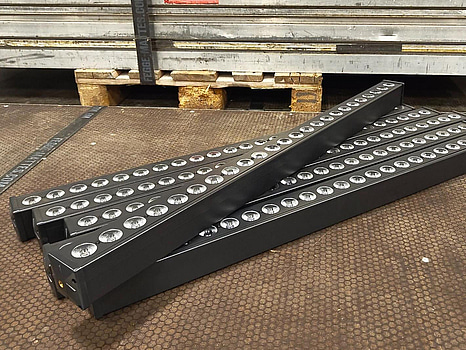 6 st, QTX C-Bar, 24 x 3w RGB 3-in-1, 80w.