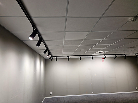 Spotlights för skena, 20 st med 10,5 meter skenor