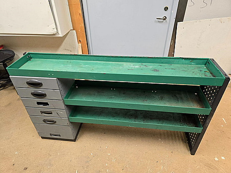 Verkstadsinredning för skåpbil 160cm