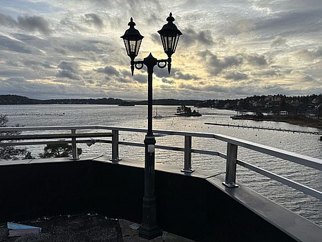 Lyktstolpe med 2 st. lyktor