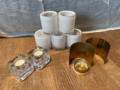 Diverse ljushållare, Skultuna samt Skogsberg & Smart mm