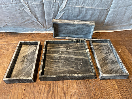 4 st. Inredningsfat, sten