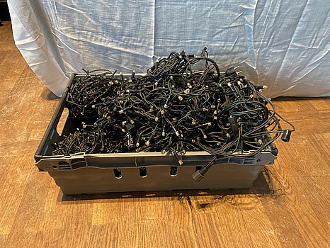 Parti med ljusslingor