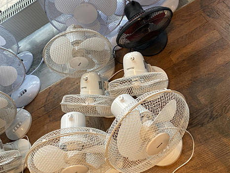 10 st. Fläktar, olika modeller och storlekar