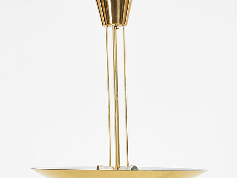 Taklampa  J.T KALMÁR, modell 7026, mässing, 3 ljuskällor