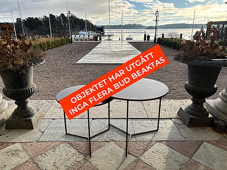 2 st. Soffbord, metall med trämarmorering