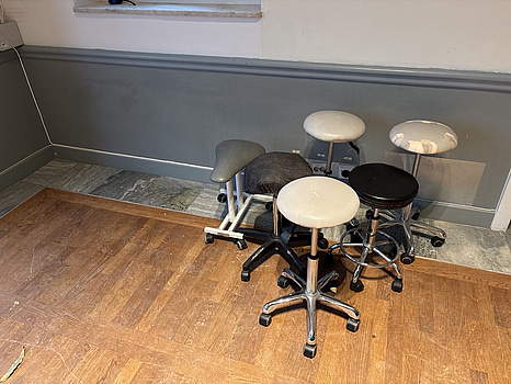 Parti med arbetspallar