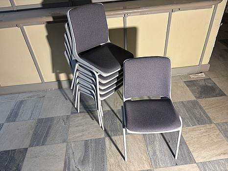 6 st. Konferensstolar, lila