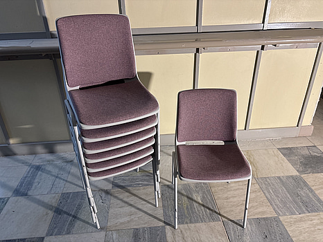 7 st. Konferensstolar, rosa