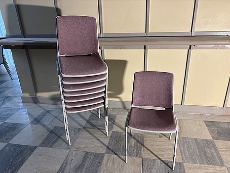 8 st. Konferensstolar, rosa