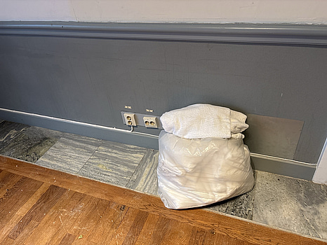 Parti med vita handdukar