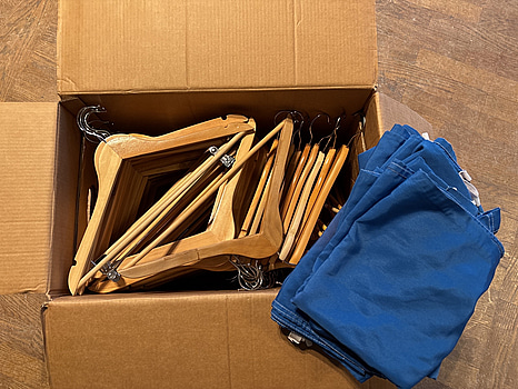 Parti med galgar och tvättpåsar