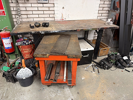 Arbetsbänk och riktskiva