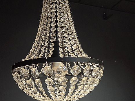 Kristallkrona Markslöjd Gränsö, klar och svart