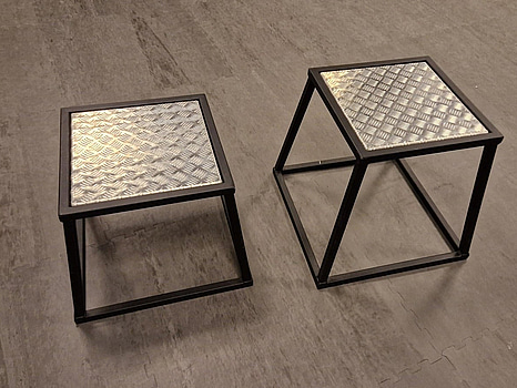 2 st plyoboxar, Kraftmark, stapelbara, svart