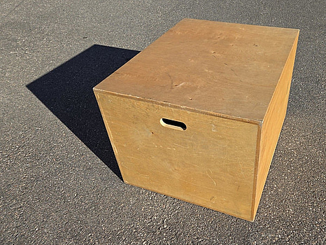 2 st plyoboxar, naturlig träfärg