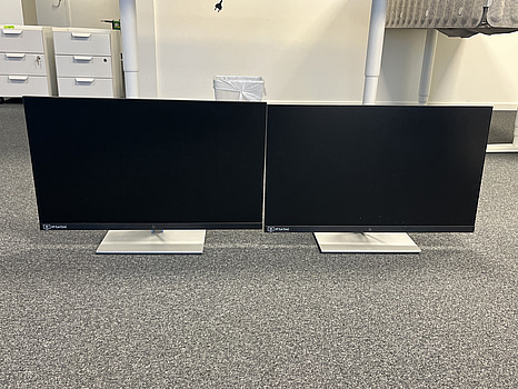 2 st skärmar 27", HP E27 G4 Eye Ease