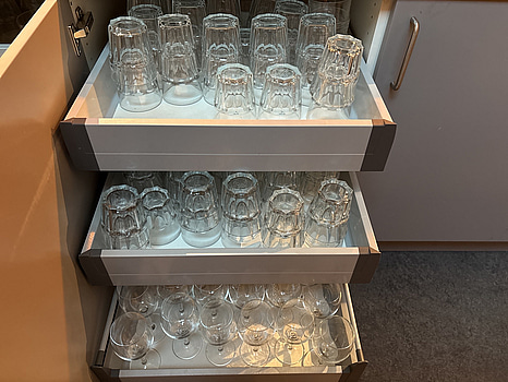 Parti med diverse glas