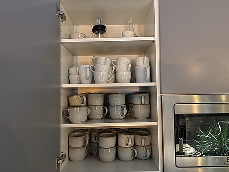 Parti med diverse koppar