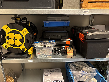 Parti med diverse verktyg