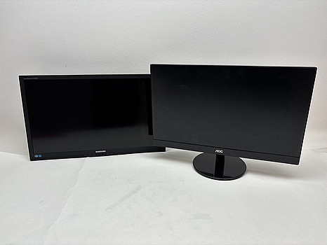 2 st. Datorskärmar Samsung S24A650S och AOC 230LM00025
