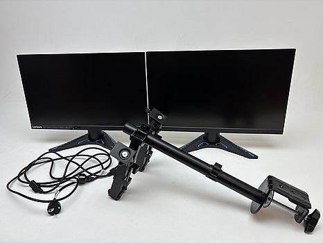 2 st. Datorskärmar Lenovo, A21238FG1 inkl. Stativärm