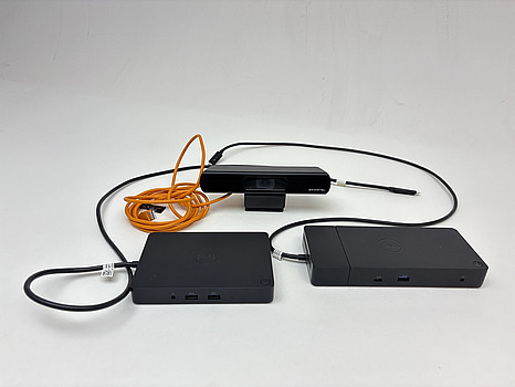 2 st. Dockstationer Dell, olika modeller inkl. konferenskamera 4K