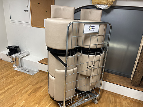 6 st. Sittpuff, fåtölj