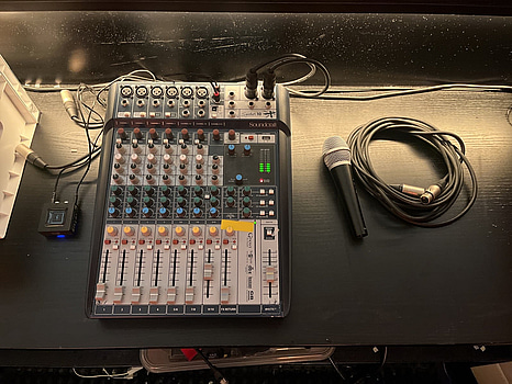 Mixerbord, mikrofon