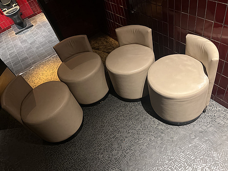 4 st. Sittpuff, fåtölj