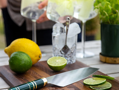 2 st. Kockkniv Bon Centuri Chefs Knife, 20 cm, Saint Marquis green.