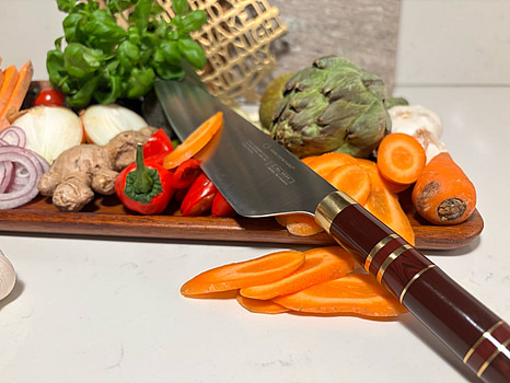 2 st. Kockkniv Bon Centuri Chefs Knife, 20 cm, Bordeaux red.