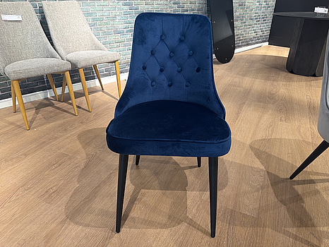 Sammetsstol, blå, Venture Home