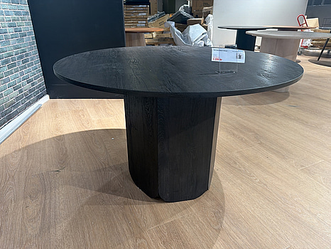 Runt matbord, svart, Venture Home