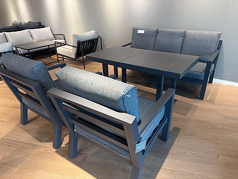 Loungeset -2 fåtöljer, 3-sits soffa och brod, Venture Home